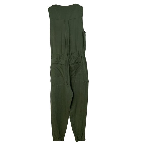 Banana Republic Green Tencel Sleeveless Wrap Jumpsuit Size 12 RO10236 NWT $149 - Picture 3 of 14